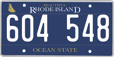 RI license plate 604548