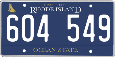 RI license plate 604549
