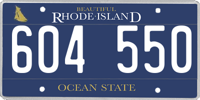 RI license plate 604550