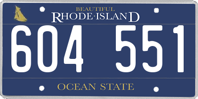 RI license plate 604551
