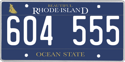 RI license plate 604555