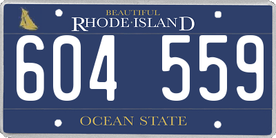 RI license plate 604559