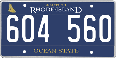 RI license plate 604560