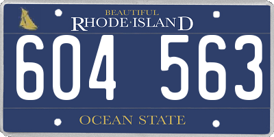 RI license plate 604563