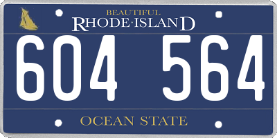 RI license plate 604564