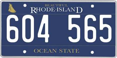 RI license plate 604565