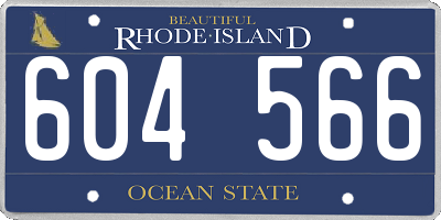 RI license plate 604566