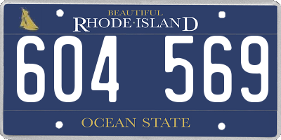RI license plate 604569