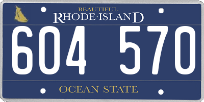 RI license plate 604570