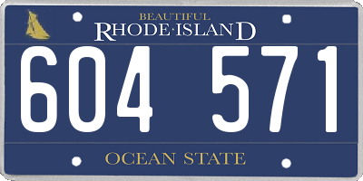 RI license plate 604571