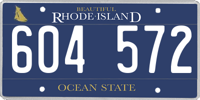 RI license plate 604572