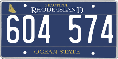 RI license plate 604574