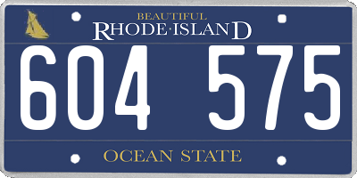 RI license plate 604575