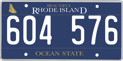 RI license plate 604576