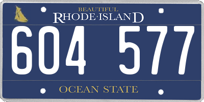 RI license plate 604577