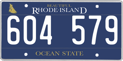 RI license plate 604579