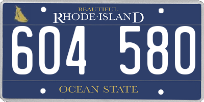 RI license plate 604580