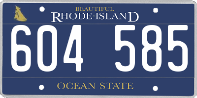 RI license plate 604585