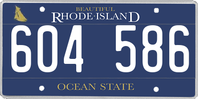 RI license plate 604586