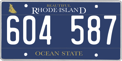 RI license plate 604587