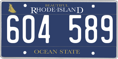 RI license plate 604589