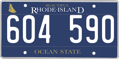RI license plate 604590
