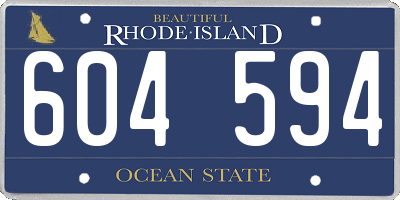 RI license plate 604594