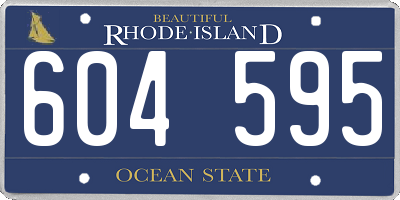 RI license plate 604595