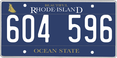 RI license plate 604596