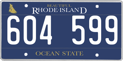 RI license plate 604599