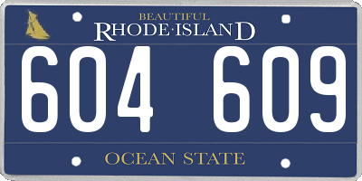 RI license plate 604609