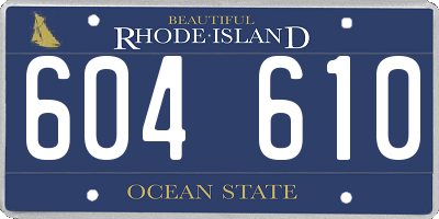 RI license plate 604610