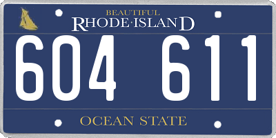 RI license plate 604611