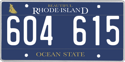RI license plate 604615