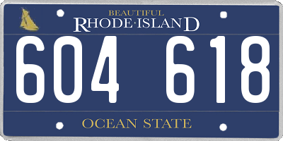 RI license plate 604618