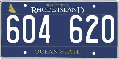 RI license plate 604620