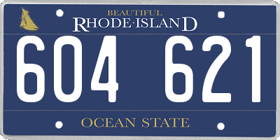RI license plate 604621