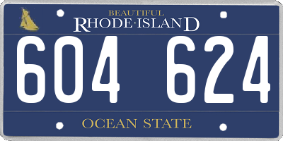 RI license plate 604624
