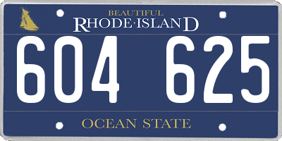 RI license plate 604625
