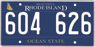 RI license plate 604626