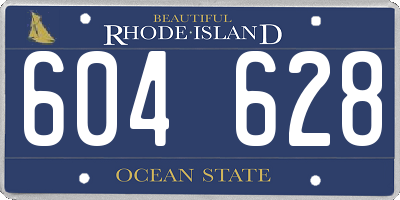 RI license plate 604628