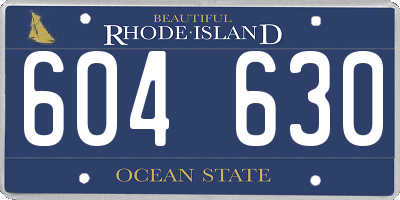 RI license plate 604630