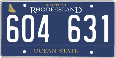 RI license plate 604631