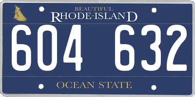 RI license plate 604632
