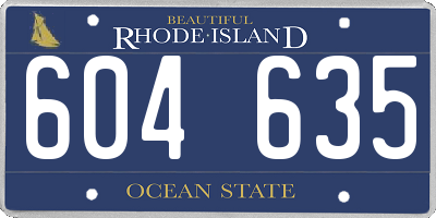 RI license plate 604635