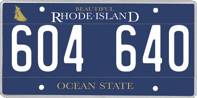 RI license plate 604640