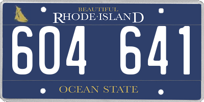 RI license plate 604641