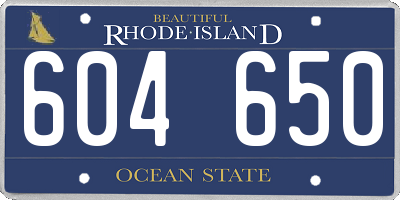 RI license plate 604650