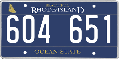 RI license plate 604651