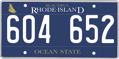 RI license plate 604652